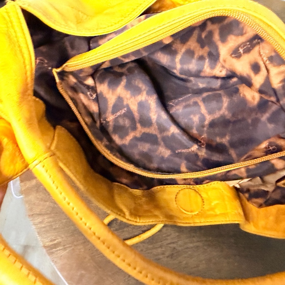 b. makowsky Mustard Leather Hobo Bag - Picture 3 of 9